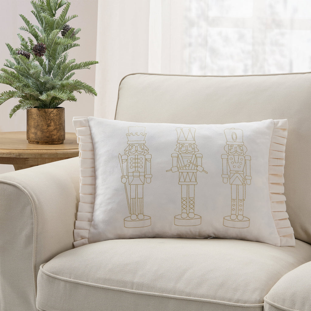 My Texas House Nutcracker Decorative Christmas Pillow, Green, 20" x 14"
