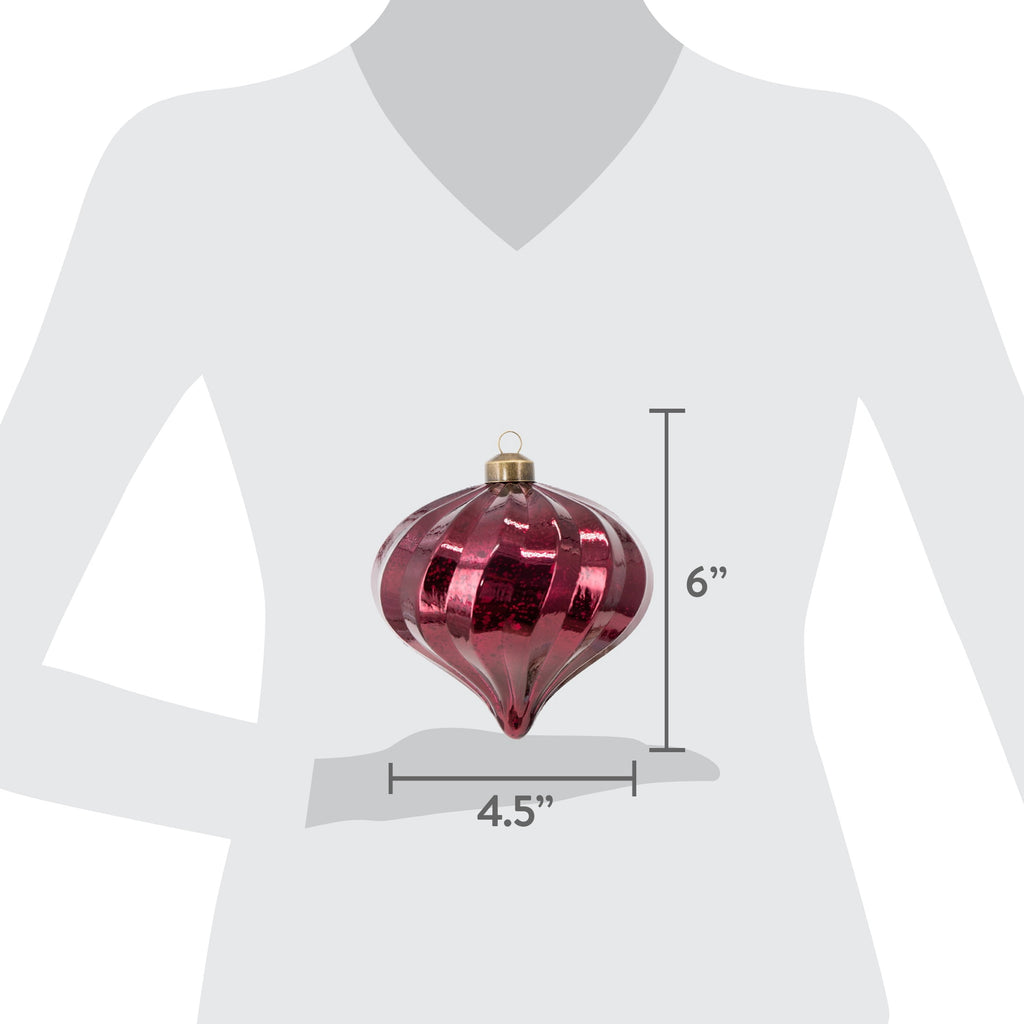 My Texas House 6-Count Burgundy Shatterproof Christmas Ornaments, 6"