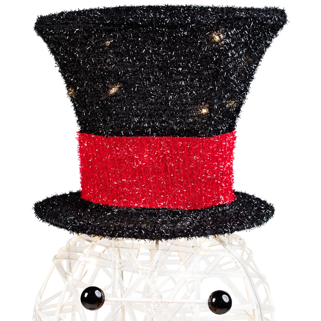 Northlight LED Lighted Snowman with Top Hat and Red Scarf Outdoor Christmas Decoration - 43"