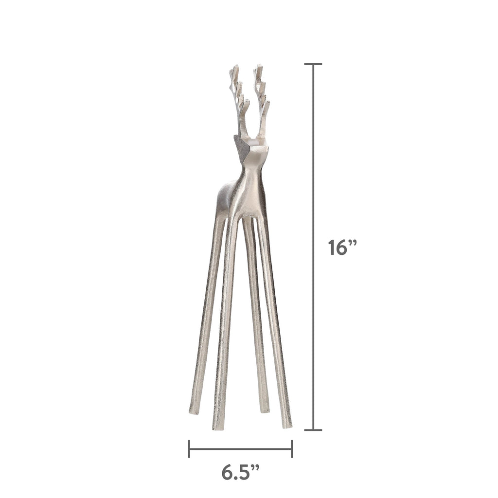 Metal Standing Deer Christmas Decoration, Pewter, 16", by Holiday Time