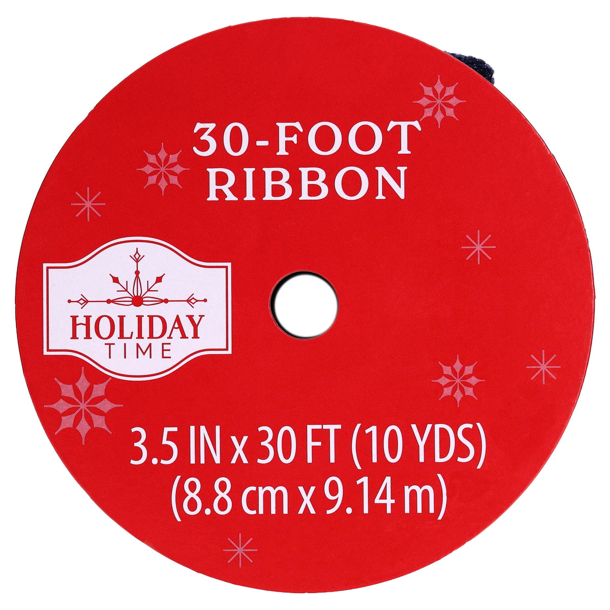 Navy Blue Velvet Christmas Ribbon, 3.5" x 30', by Holiday Time