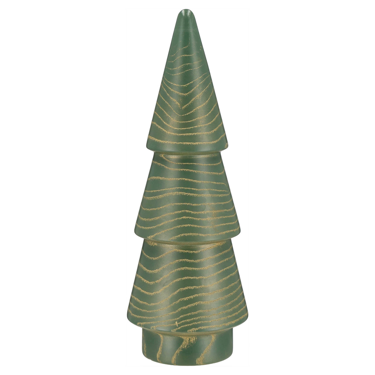 Wooden Christmas Tree Decoration, Green and Gold, 14", by Holiday Time