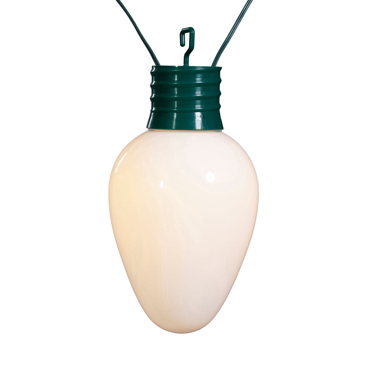 Indoor/Outdoor LED Giant Hanging C9 Bulb Christmas Light, Ceramic Green, 14", by Holiday Time