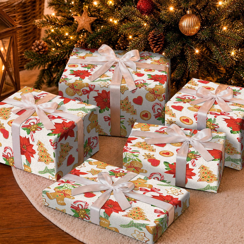 Current Homemade Gingerbread Christmas Jumbo Wrapping Paper Roll, 23-Inch x 32-Foot
