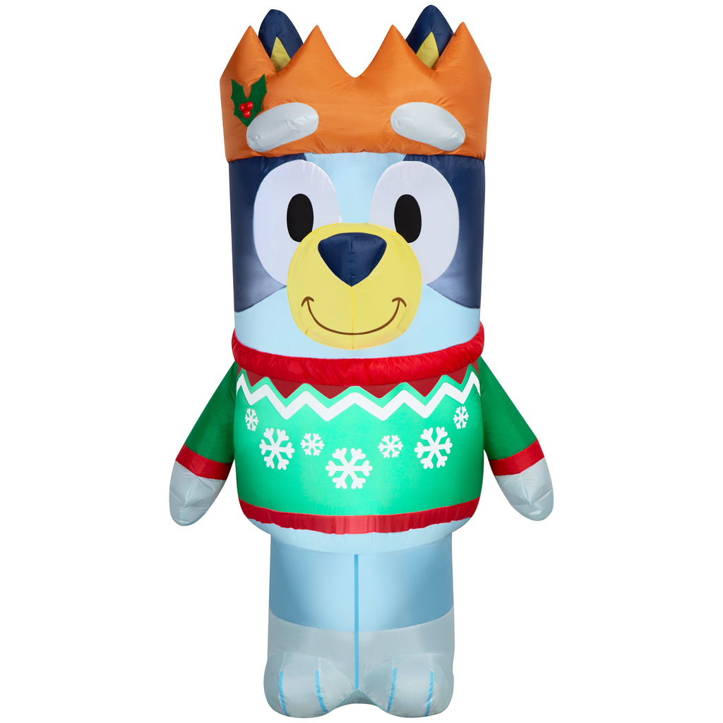 Christmas Yard Inflatable Bluey in Christmas Sweater BBC, 5 ft