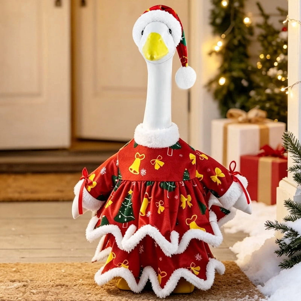 Lzobxe Porch Goose Clothes, Casual Style Lawn Yard Garden Decor for 23" High Cement or Plastic Geese, Goose Costume for All Season and Occasiona