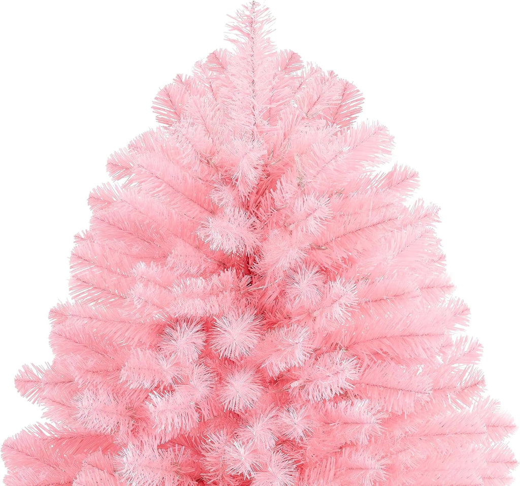 Naomi Home 7.5ft Gold Christmas Tree with Lights, Unique Colored Christmas Tree Prelit with 1412 Branch Tips, 600 Warm Lights and Metal Stand, Aritificial Christmas Tree