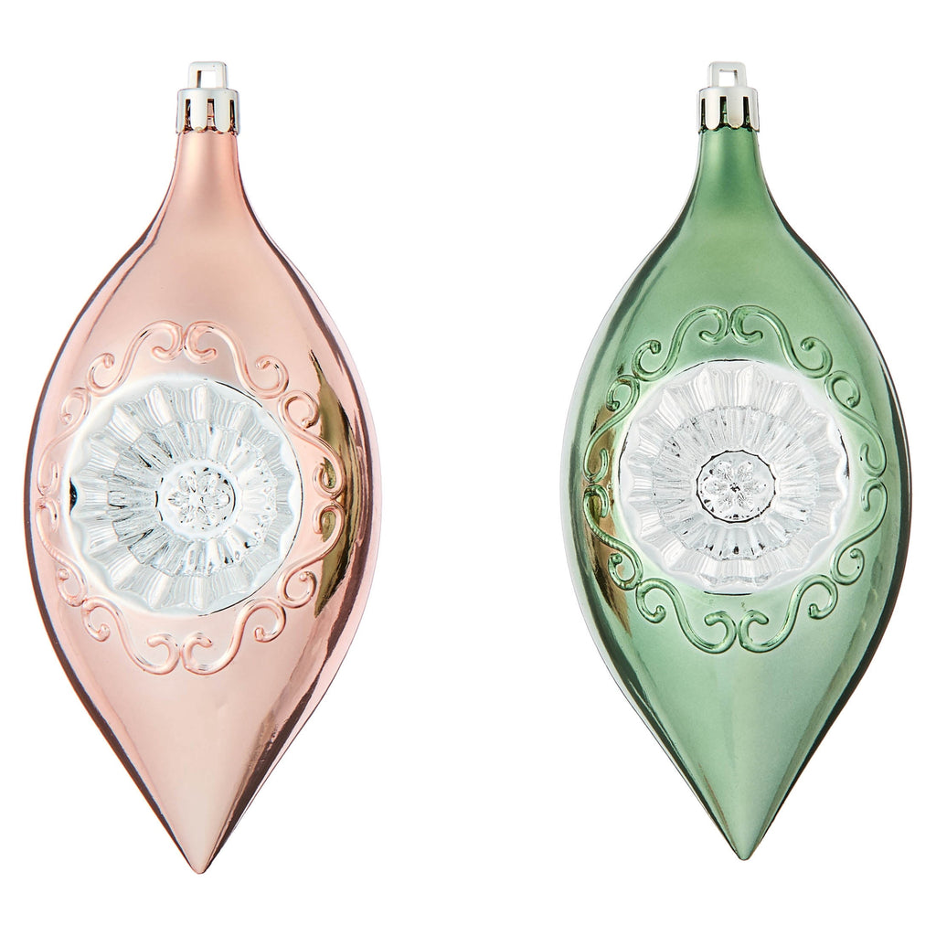 70-Count Green and Light Pink Shatterproof Christmas Ornaments, by Holiday Time