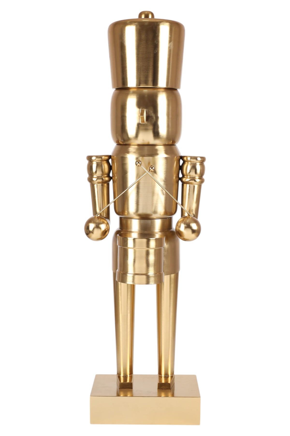 48.7IN Metallic Gold Nutcracker Outdoor Decor by Metal