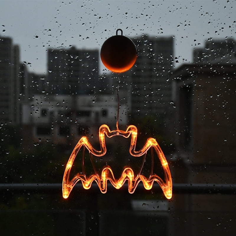 Halloween Window Lights Home Indoor LED Pumpkin Spider Ghost LED Sucker Lamp 2024 Halloween Party Hanging Decoration Kids Favors