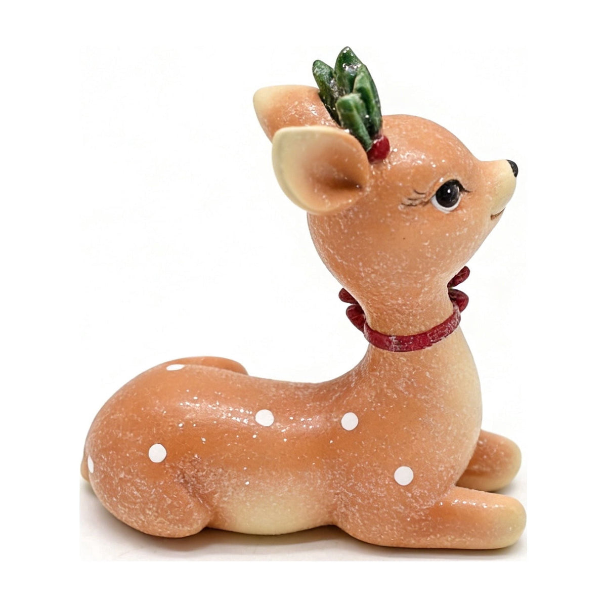 Sitting Deer with Bow Christmas Decoration, Multicolor, 6.8", by Holiday Time