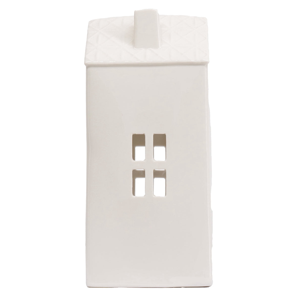 My Texas House Ceramic House Christmas Decoration, White, 8"
