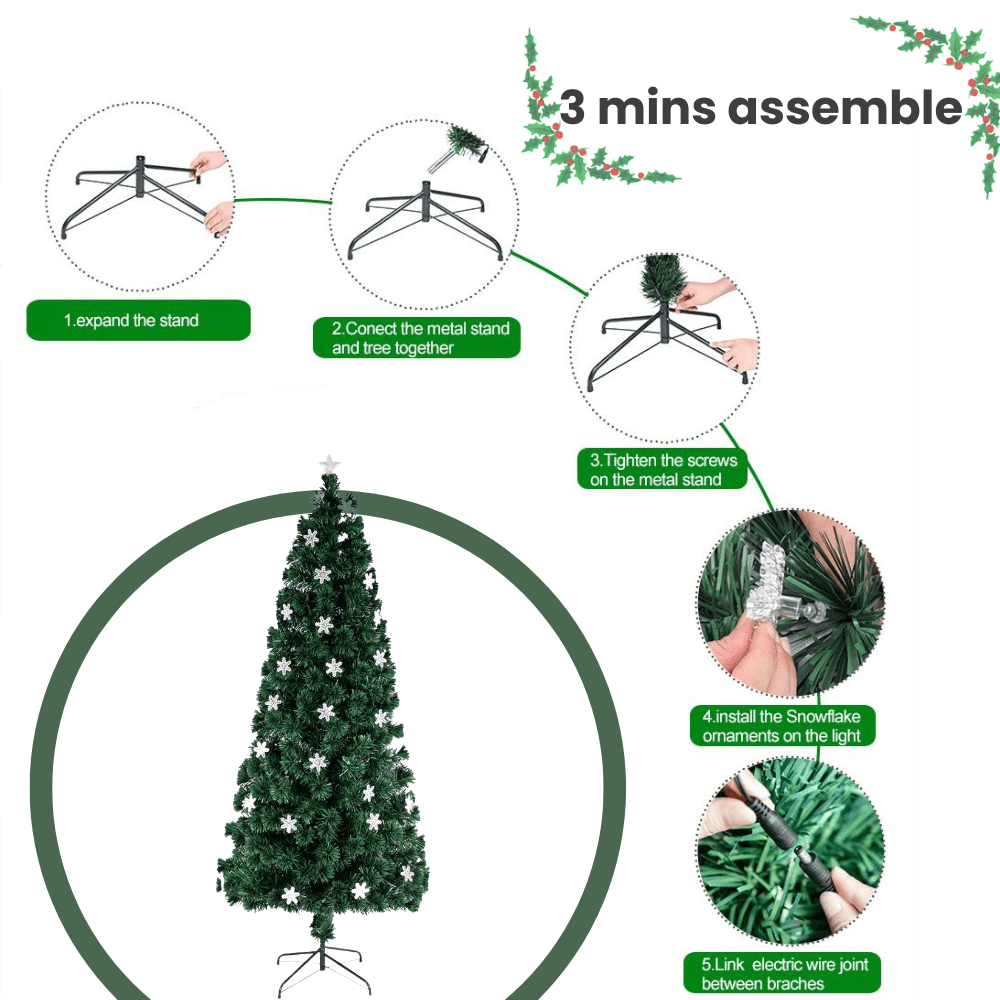 Ktaxon 7ft Artificial Full Christmas Tree with 1200 Tips, Holiday Xmas Tree for Home Party Decoration, Includes Stand
