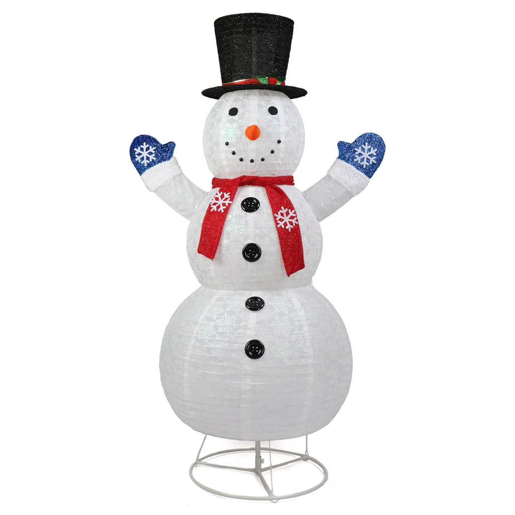 Zimtown LED Lighted Snowman Christmas Snowman w/ 180 LED Lights,Hat Christmas Outdoor Decoration