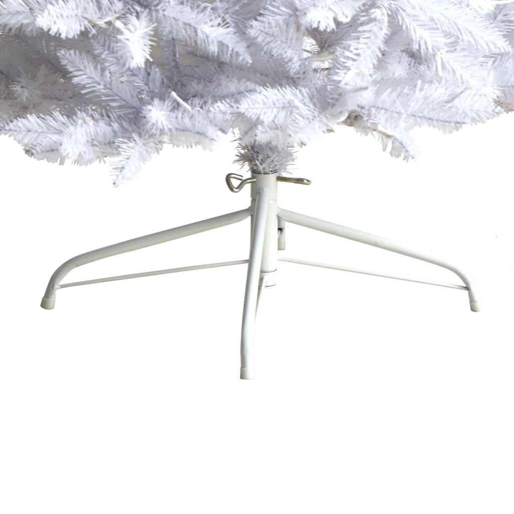 Nearly Natural 3' White Slim Artificial Christmas Tree Prelit 50 Warm White LED Lights