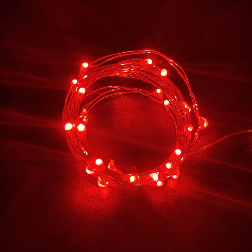 Set of 2 Battery Operated Mini Led Fairy Light Dewdrop Light with Timer 6 Hours on/18 Hours off for Christmas Party Decoration,30 LEDs,10 Feet Silver Wire (Warm White)