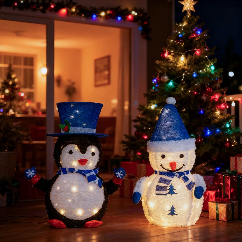 Ktaxon Penguin Christmas Lighted Outdoor Decoration for Holiday Lawn Garden Party
