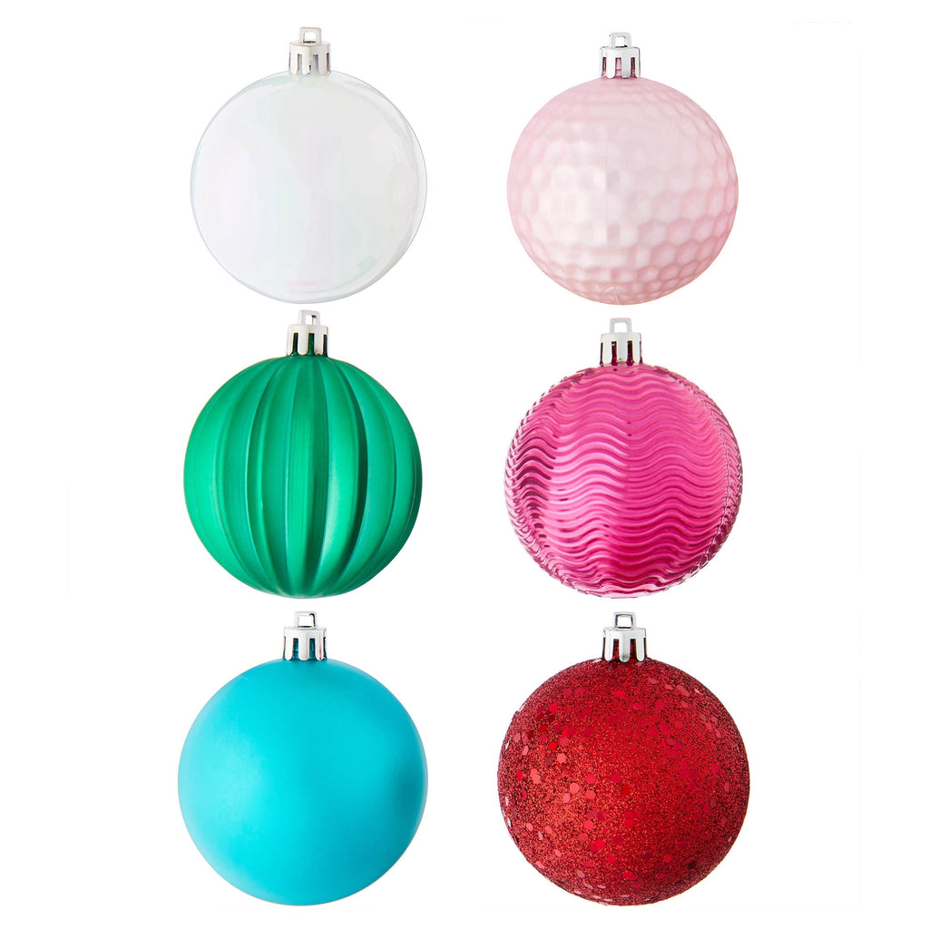 50-Count Multicolor Ball Shatterproof Christmas Ornaments, 3", by Holiday Time