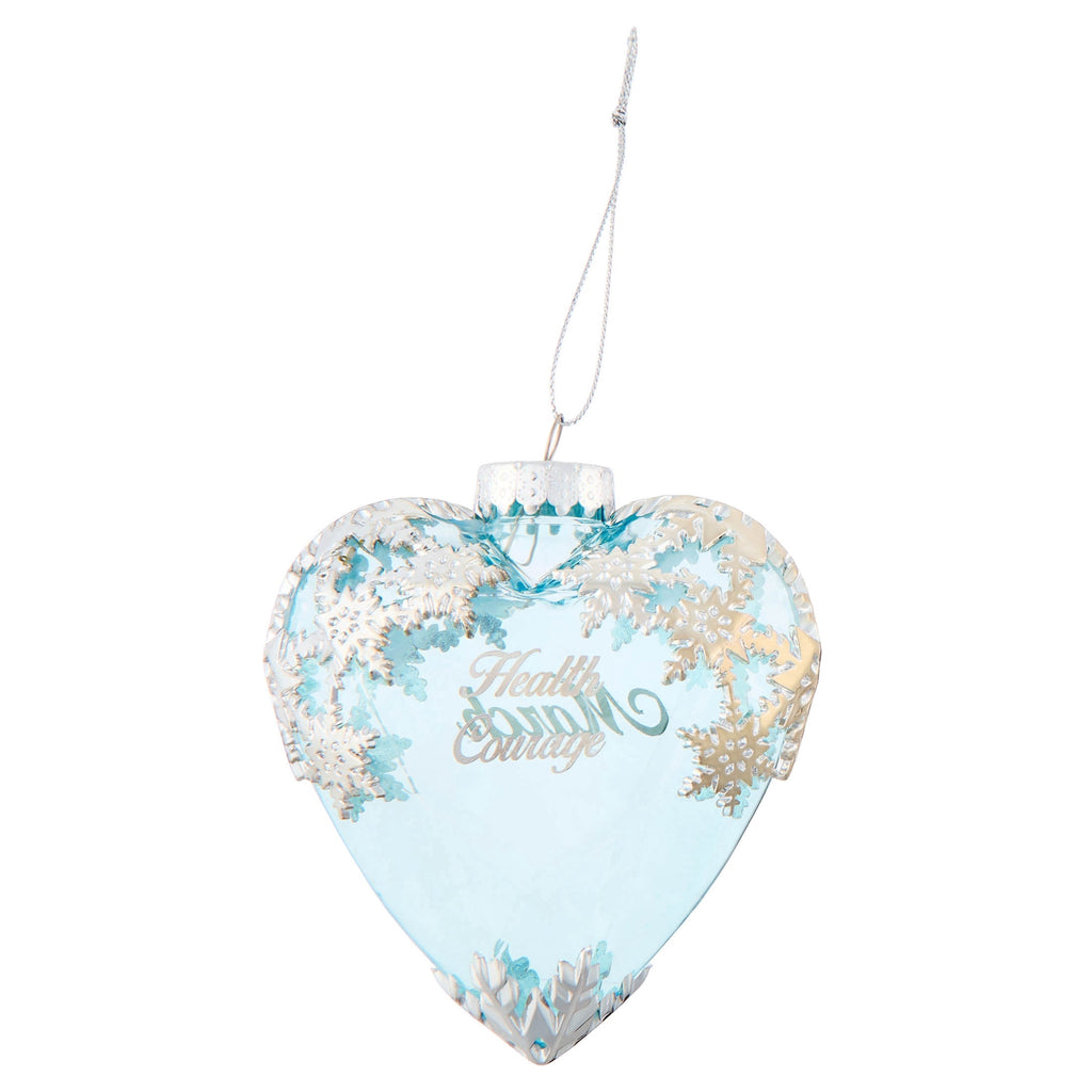 Icy Blue and Silver March Birthstone Christmas Ornament, 4.3", by Holiday Time