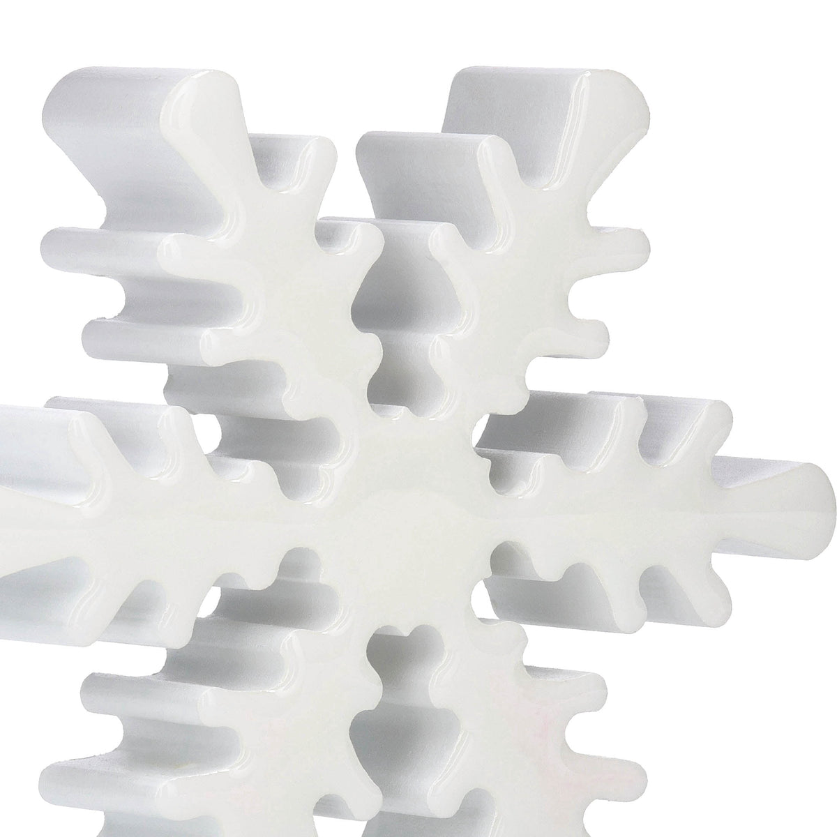 Small Wood Snowflake Christmas Decoration, White, 6", by Holiday Time