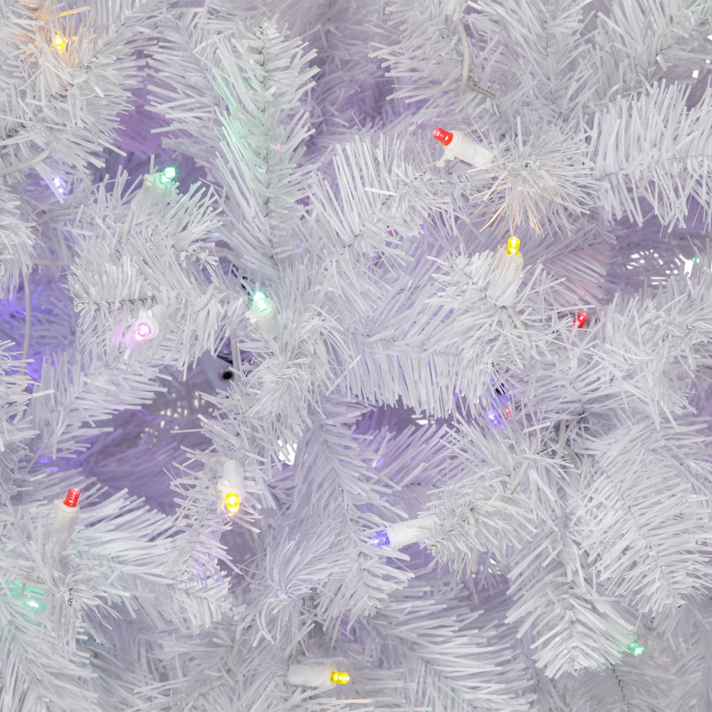 Northlight 7.5' Prelit Artificial Christmas Tree White Winston Pine - Multi LED Lights
