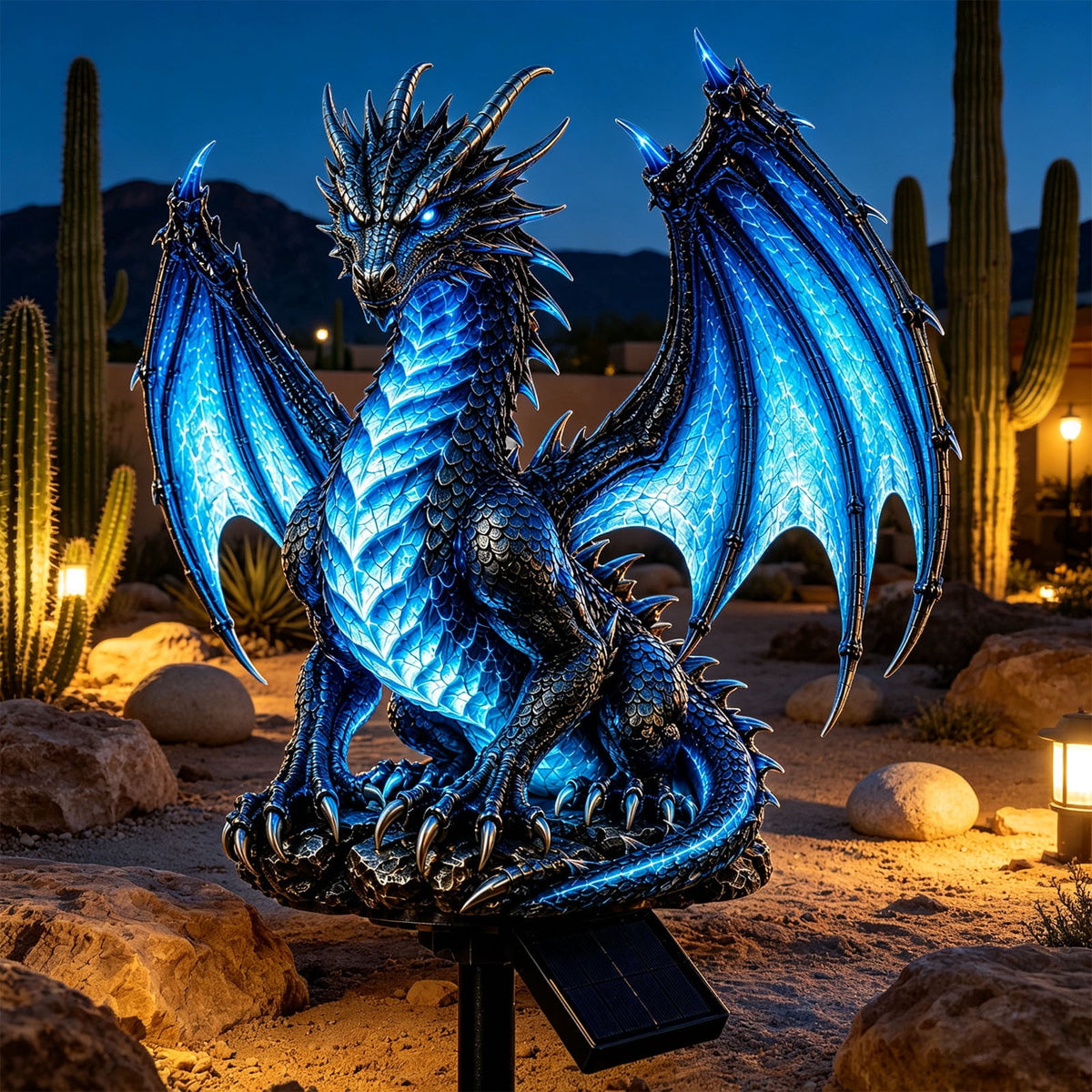 Clearance! Solar Dragon Garden Statue Light, Dragon Solar Light Outdoor Decor, Fantasy Dragon Lamp with LED Glow, Solar Powered Garden Statue for Yard Patio Lawn Pathway Halloween Garden Decor