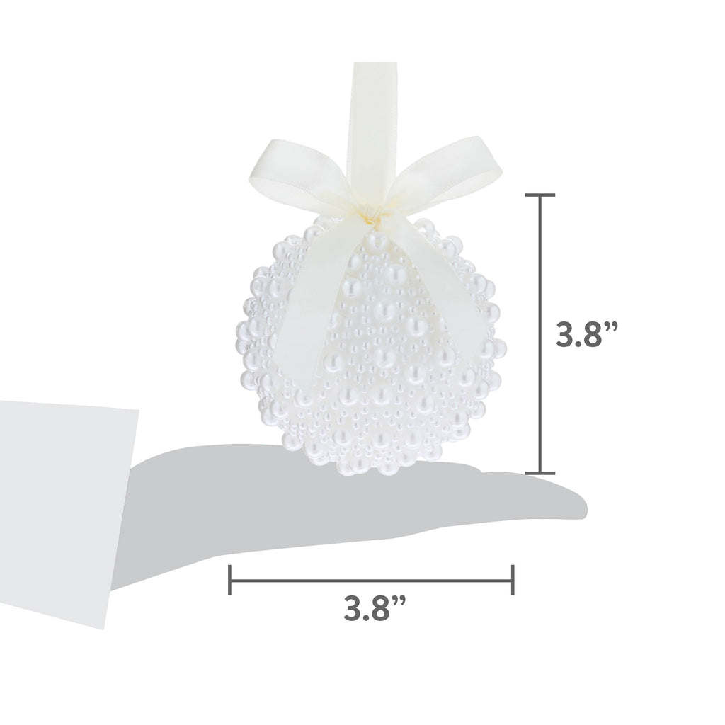 Cream Pearl Ball Christmas Ornament, 3.8", by Holiday Time