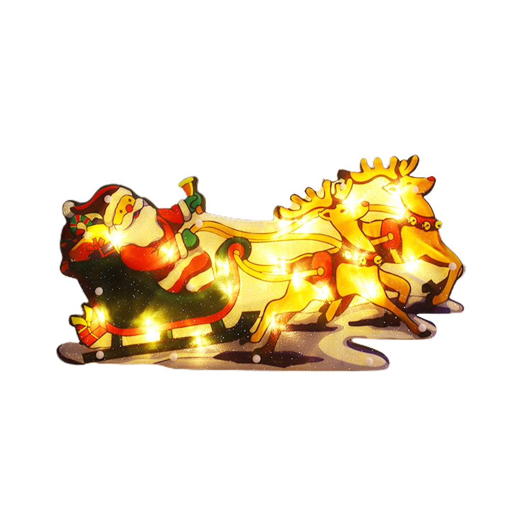 RXIRUCGD Christmas Window Hanging Lights Decorations, Christmas Window Lights with Suction Cup, Battery Operated Hanging Christmas Window Lights Indoor for Xmas Tree Fireplace Door Window Decor