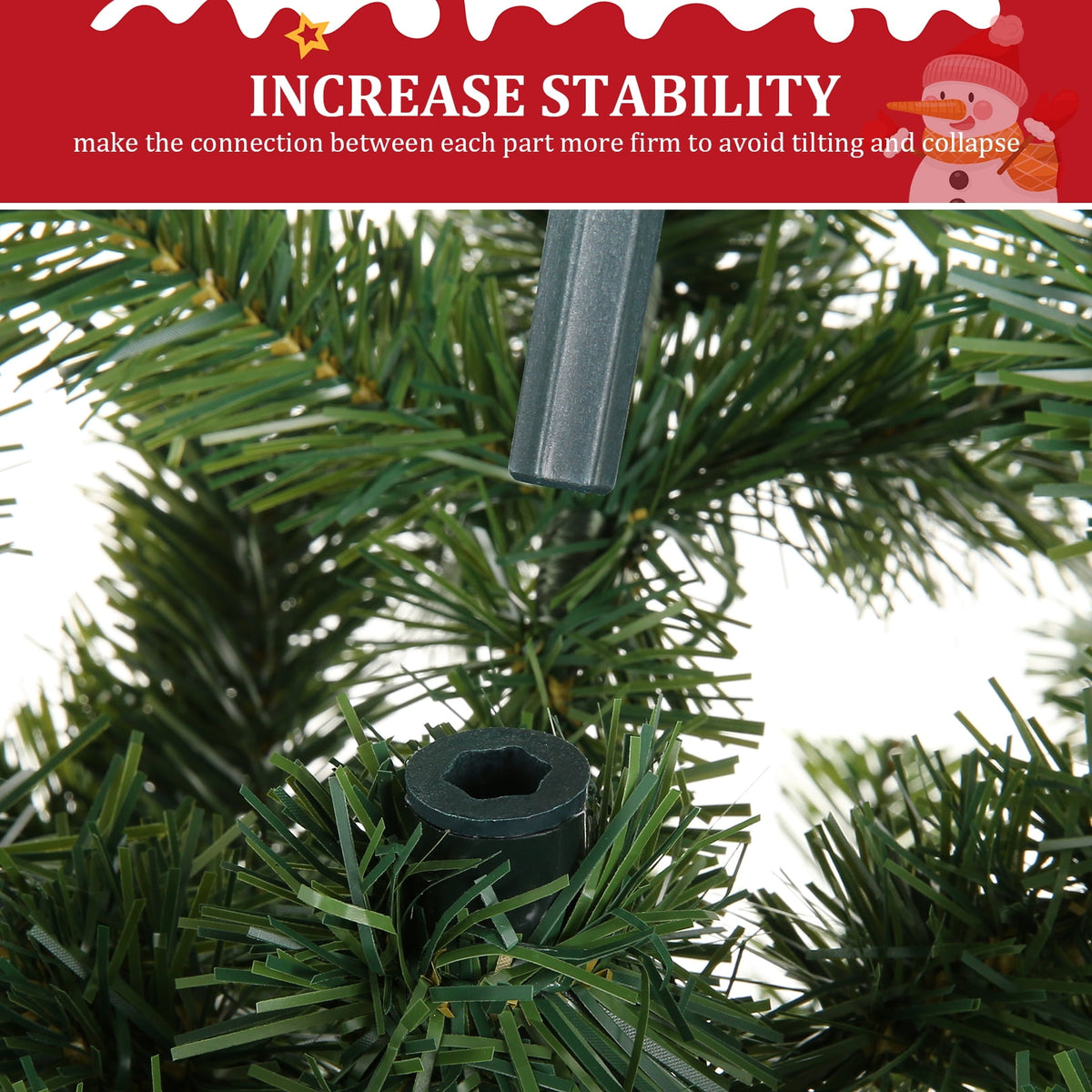 Legooin 6FT Pre lit 300 Multicolored LED Lights, Artificial Christmas Tree, Easy Assembly, 800 PVC Tips, Premium Hinged Green Spruce
