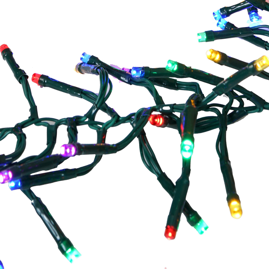 Indoor/Outdoor 400-Count LED Random Twinkle Cluster Christmas Garland Lights, Warm White, Green Wire, 9.8', by Holiday Time