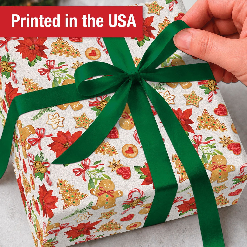 Current Homemade Gingerbread Christmas Jumbo Wrapping Paper Roll, 23-Inch x 32-Foot