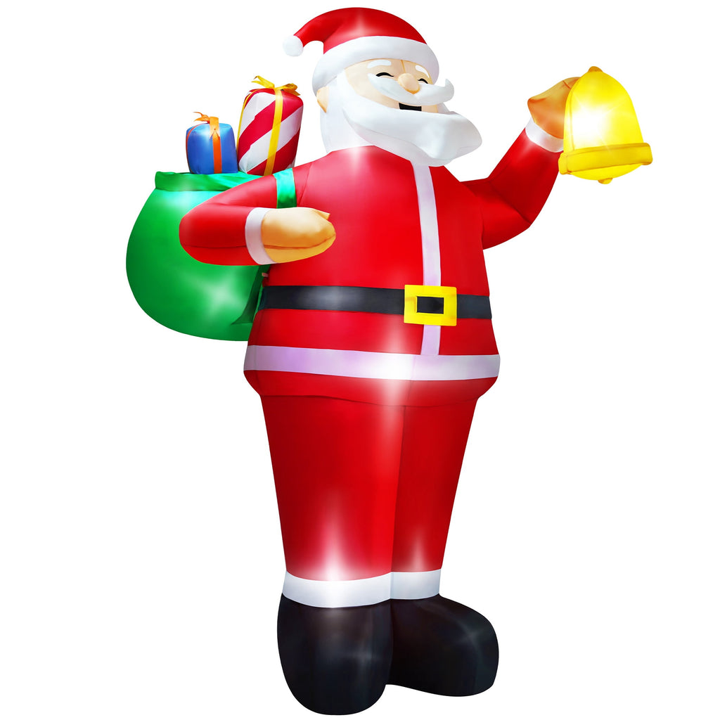 Yexmas 7FT Christmas Inflatable Santa Claus with Photo Frame, Blow Up Santa Claus Xmas Decorations for Outdoor Indoor, Built-in LED Light for Yard Gardern Lawn