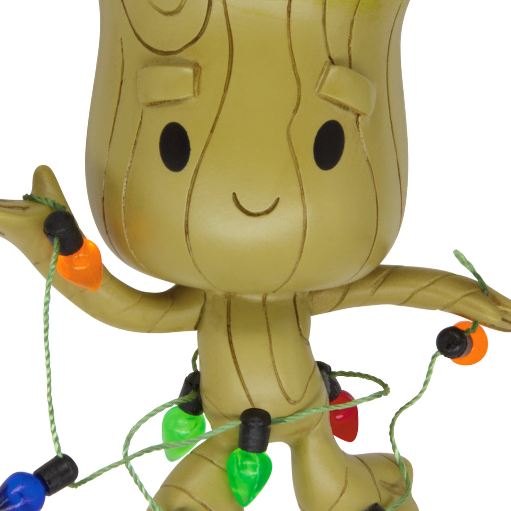 Hallmark Christmas Ornament (Groot With String Lights), 1 Count