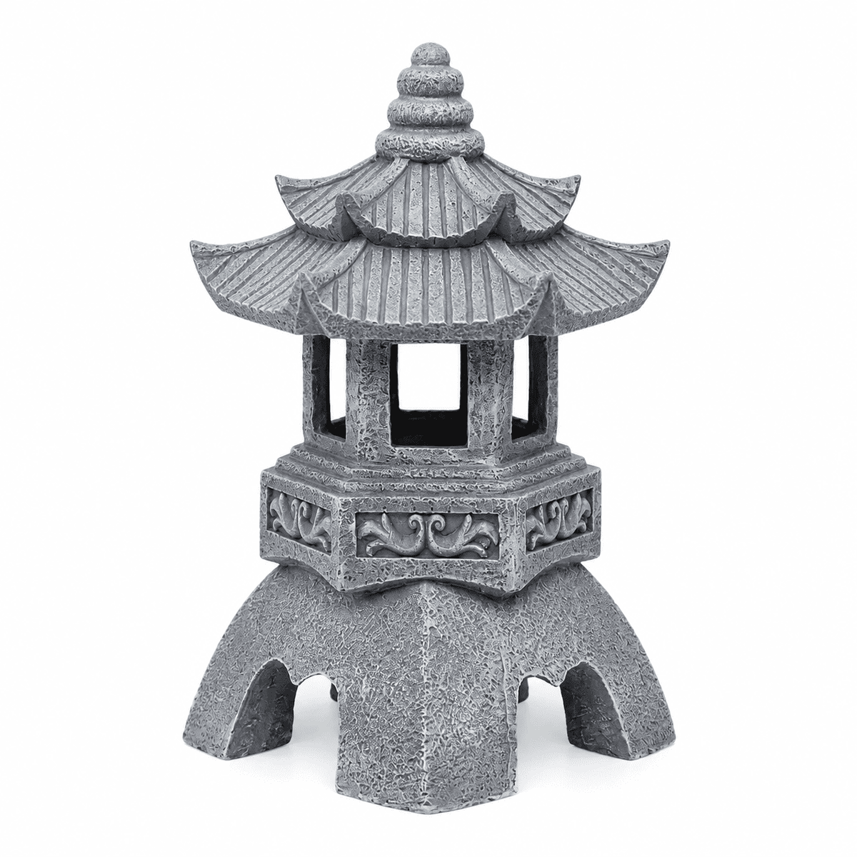 LUMIARTISAN Japanese Solar Pagoda Lantern Garden Statue Outdoor Zen Decor Light