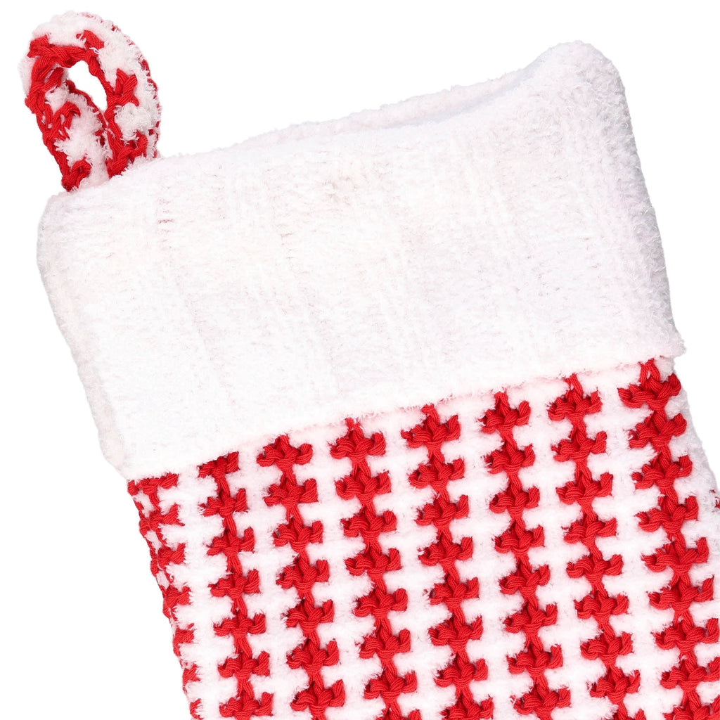 Knit Christmas Stocking, Red and White, 19", by Holiday Time