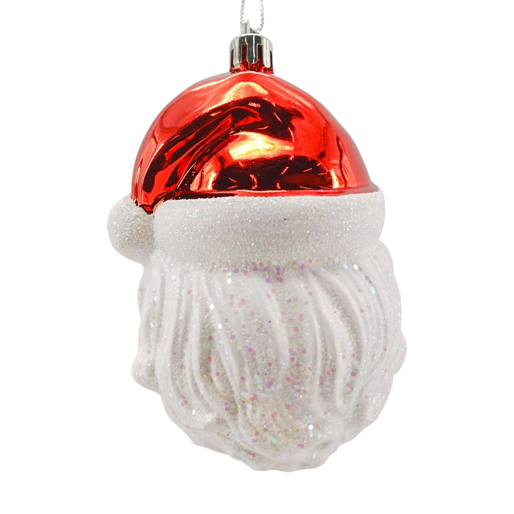 Multicolor Glitter Santa Claus Christmas Ornament, 4", by Holiday Time