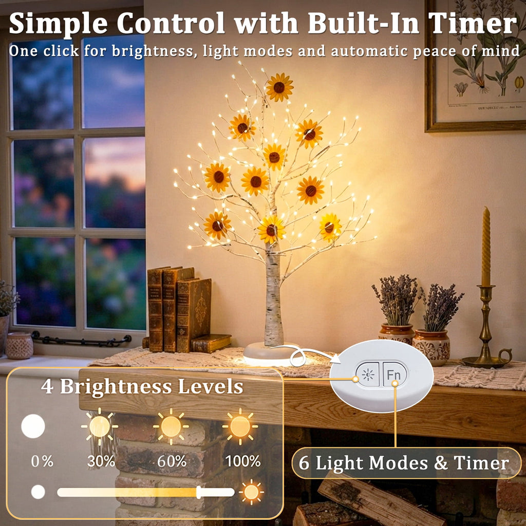 EAMBRITE Birch Tree with Lights, Lighted Twinkle Christmas Tree Fairy Light Spirit
