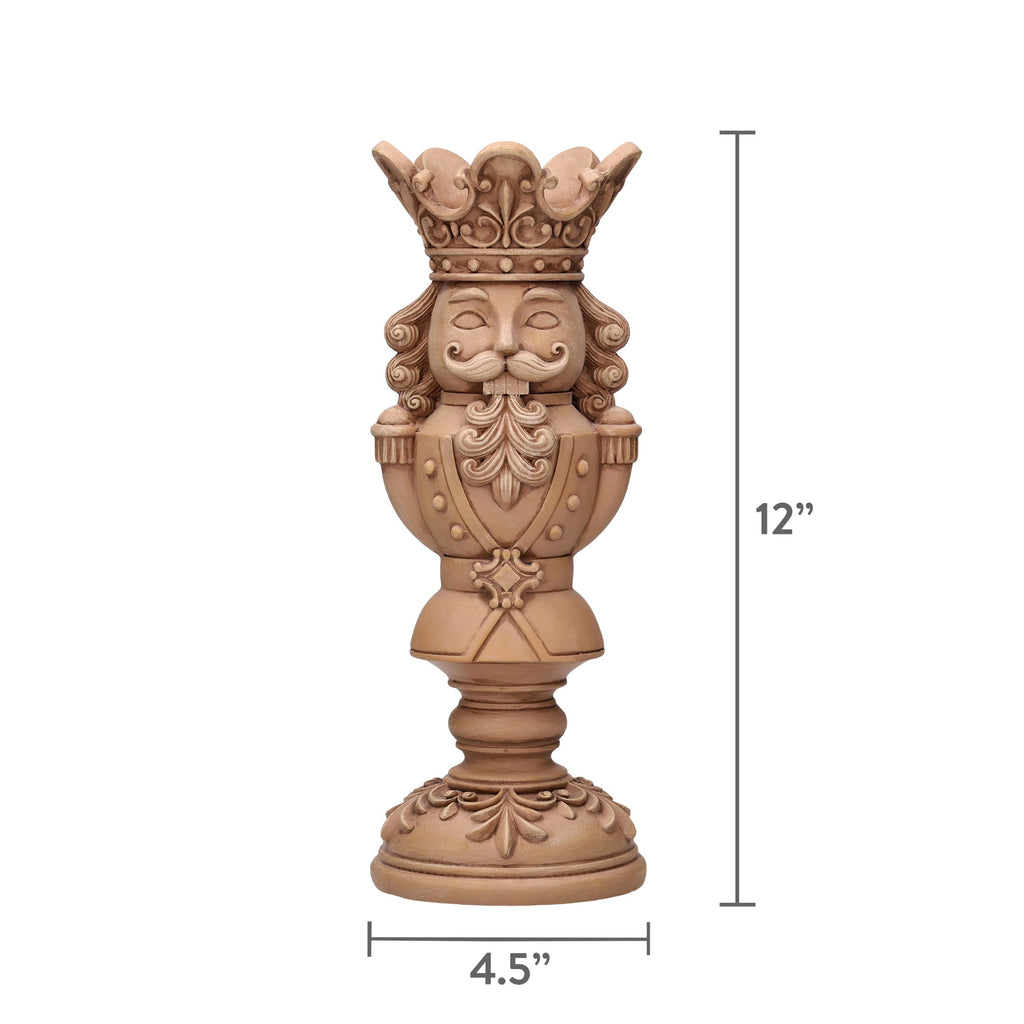 Brown Polyresin Nutcracker Christmas Pillar Candle Holder, 12", by Holiday Time