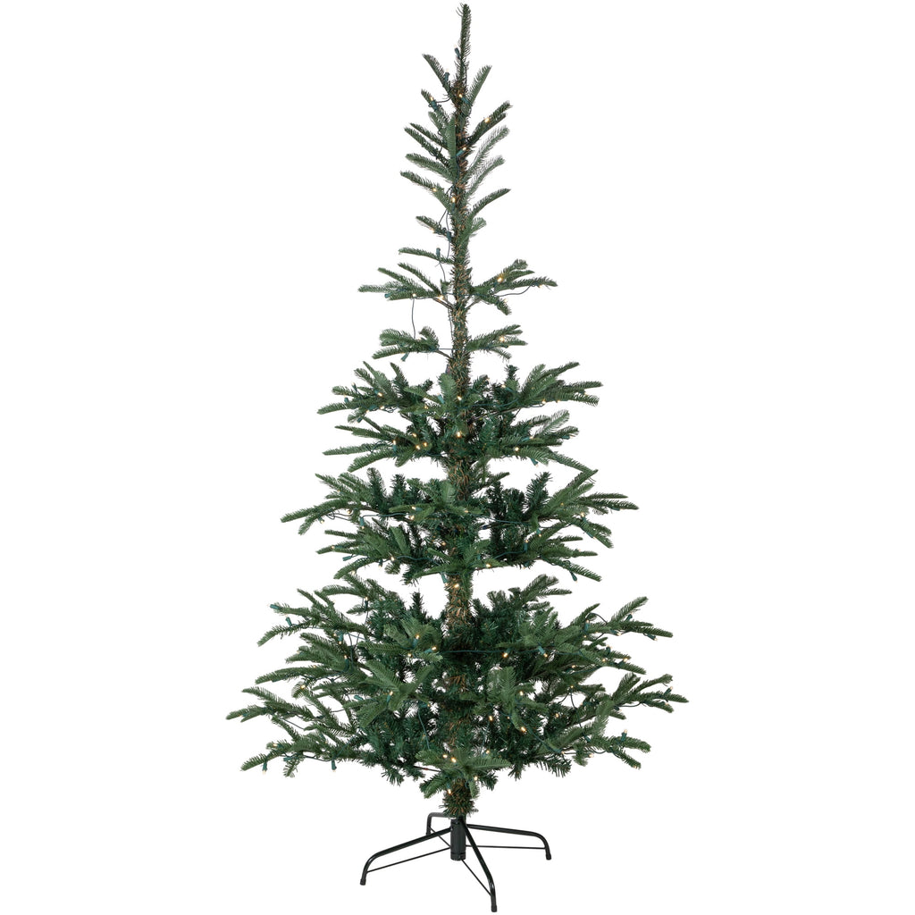 6.5' Pre-Lit Layered Noble Fir Artificial Christmas Tree - Warm Clear LED Lights
