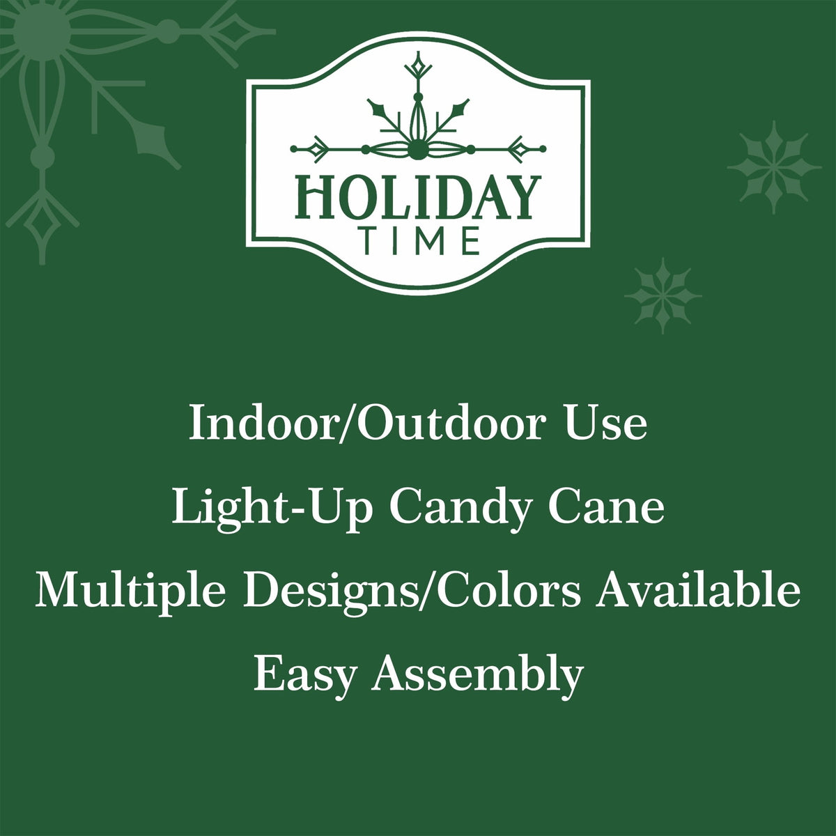 Light-Up Candy Cane Outdoor Christmas Yard Stakes, Red and White, 26", Set of 3, by Holiday Time