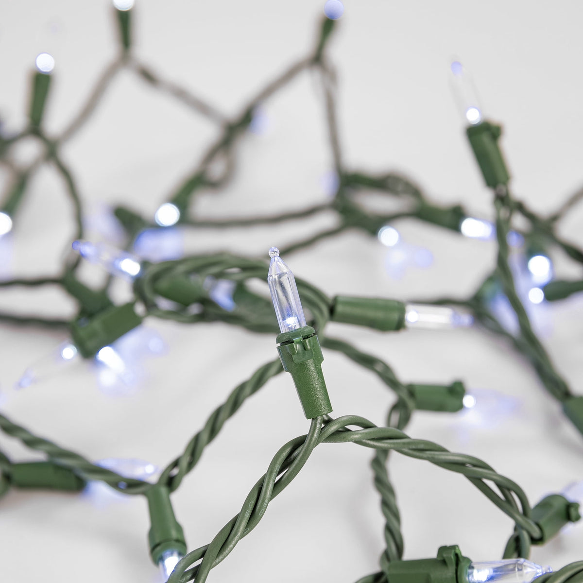 Indoor/Outdoor 50-Count LED Mini Christmas String Lights, Warm White, Green Wire, 10.2', by Holiday Time