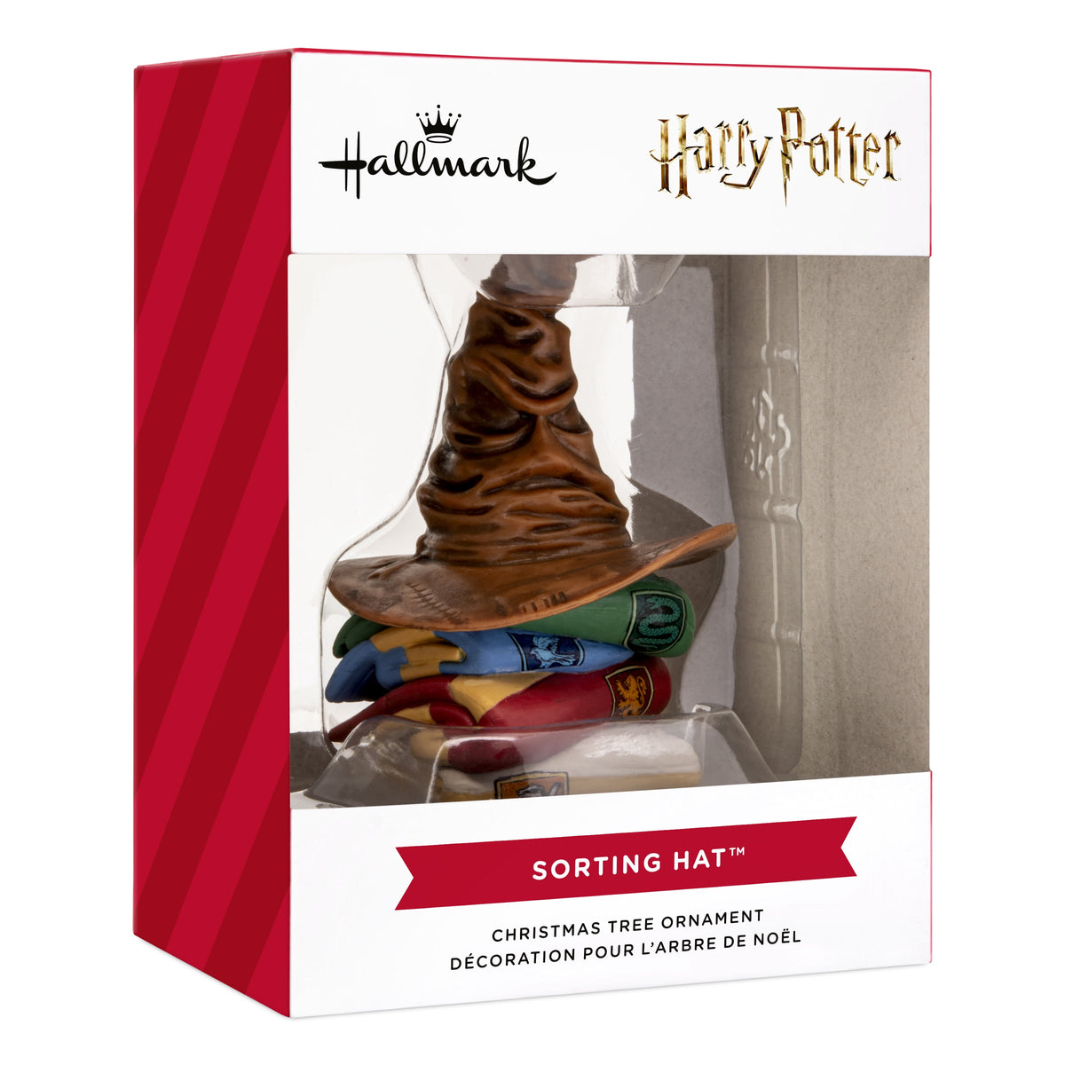 Hallmark Christmas Ornament (Harry Potter Sorting Hat Scarves), 1 Count
