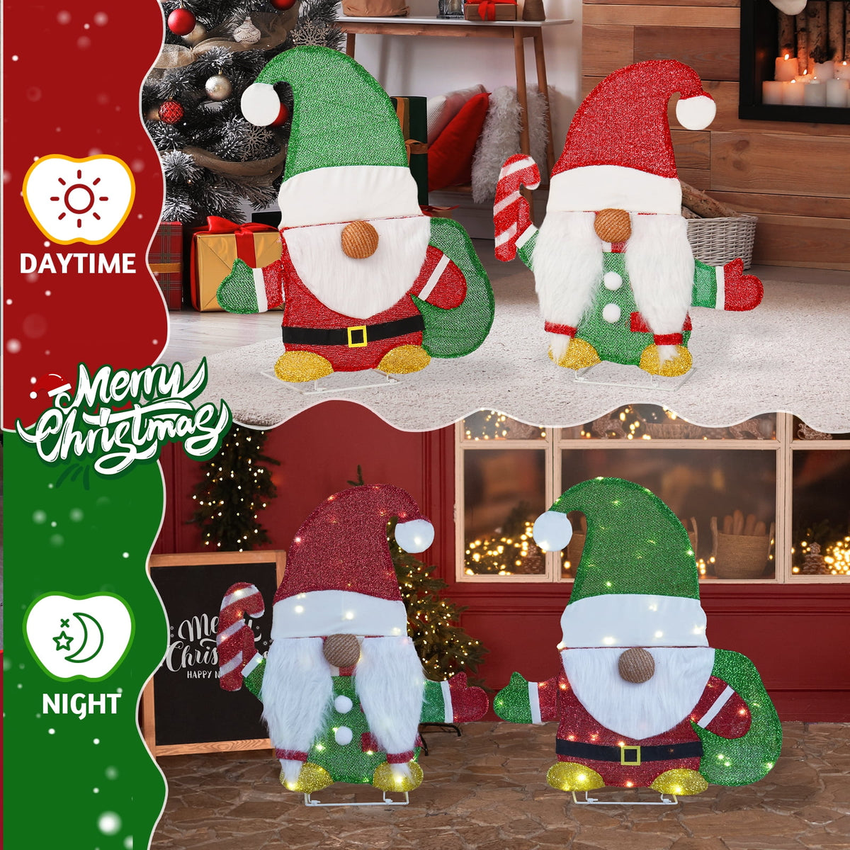 Ktaxon Penguin Christmas Lighted Outdoor Decoration for Holiday Lawn Garden Party