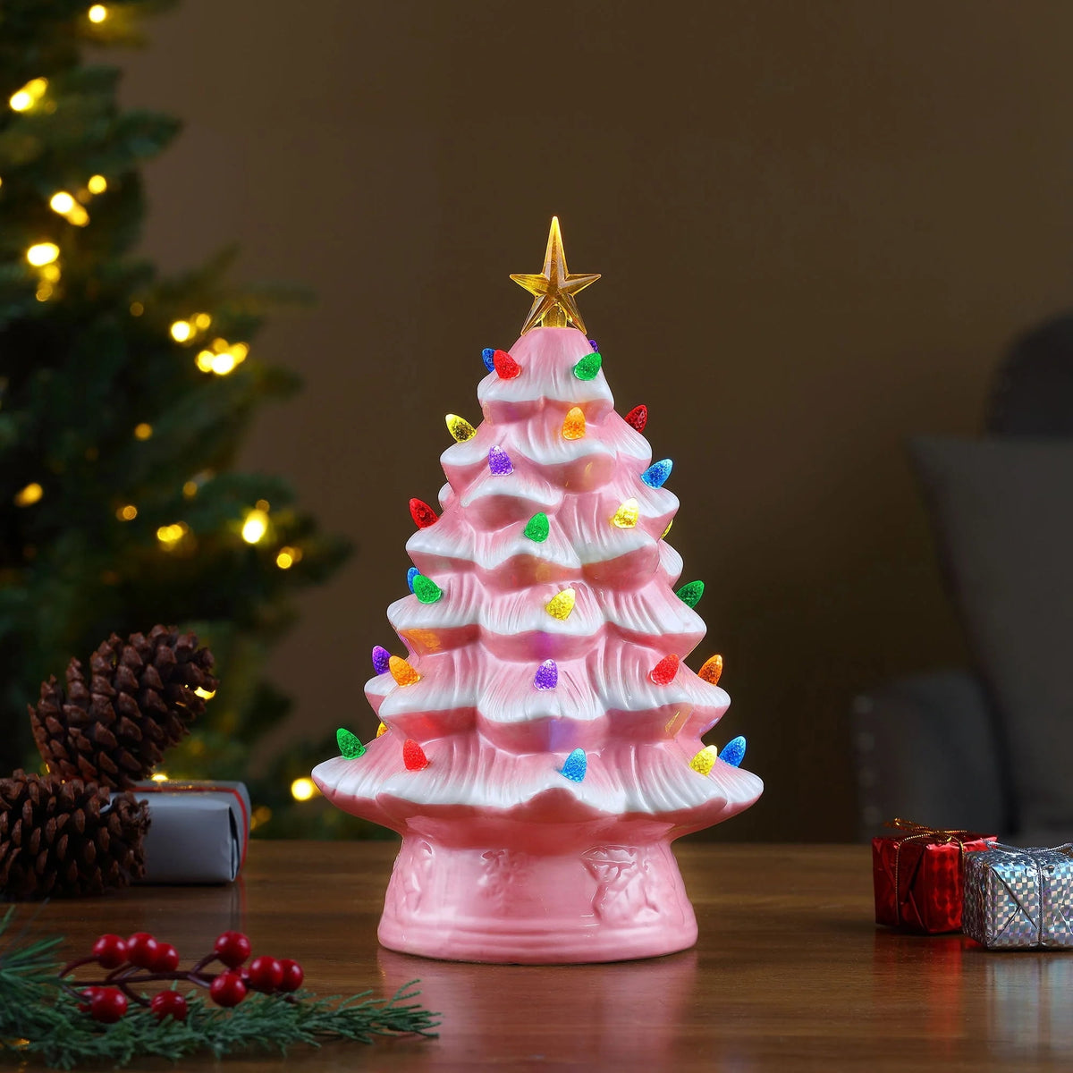 Mr. Christmas 12 in. Nostalgic Ceramic Tree - Green