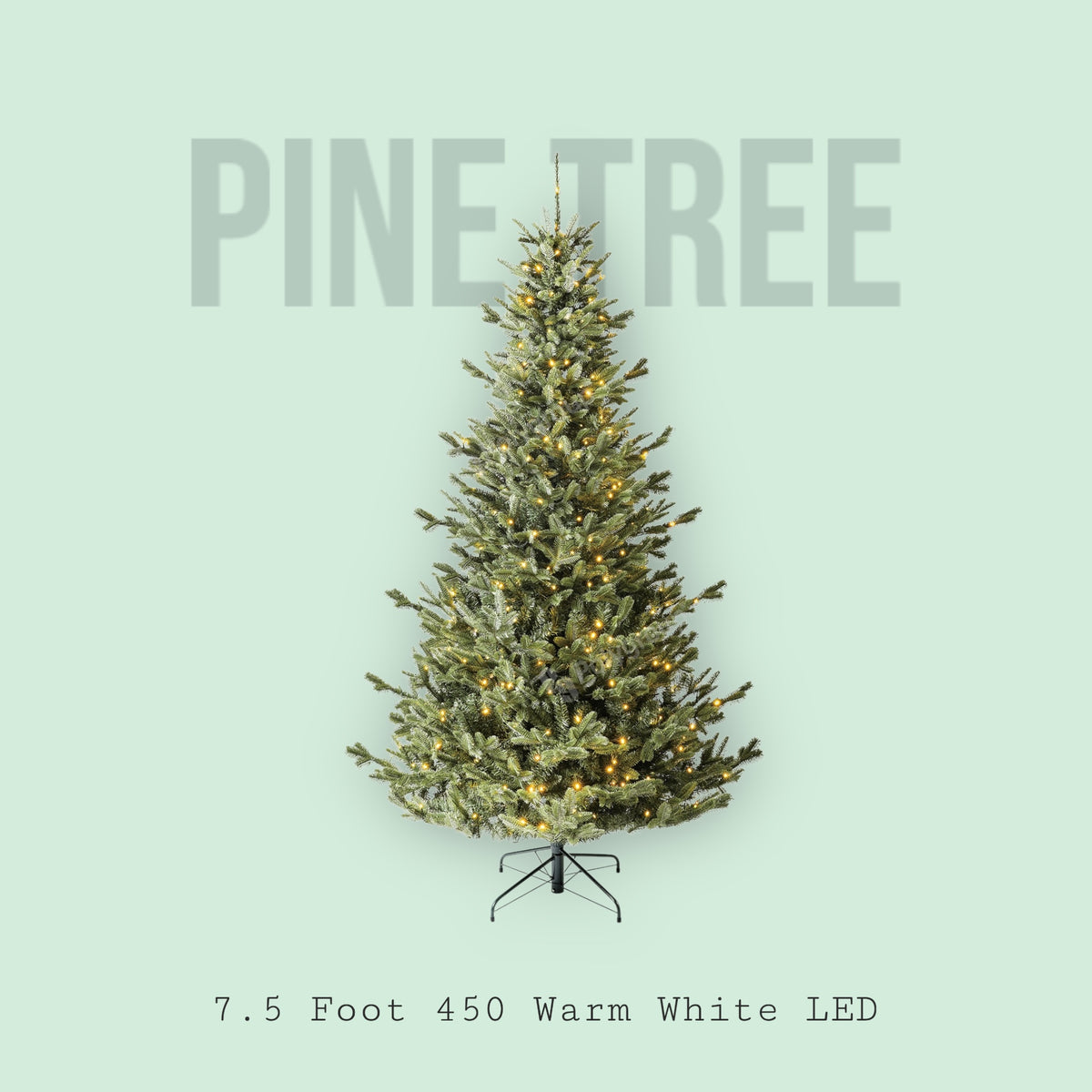 Good Tidings 7.5-Foot Pre-Lit Palisade Christmas Tree with 450 Warm White LED Lights