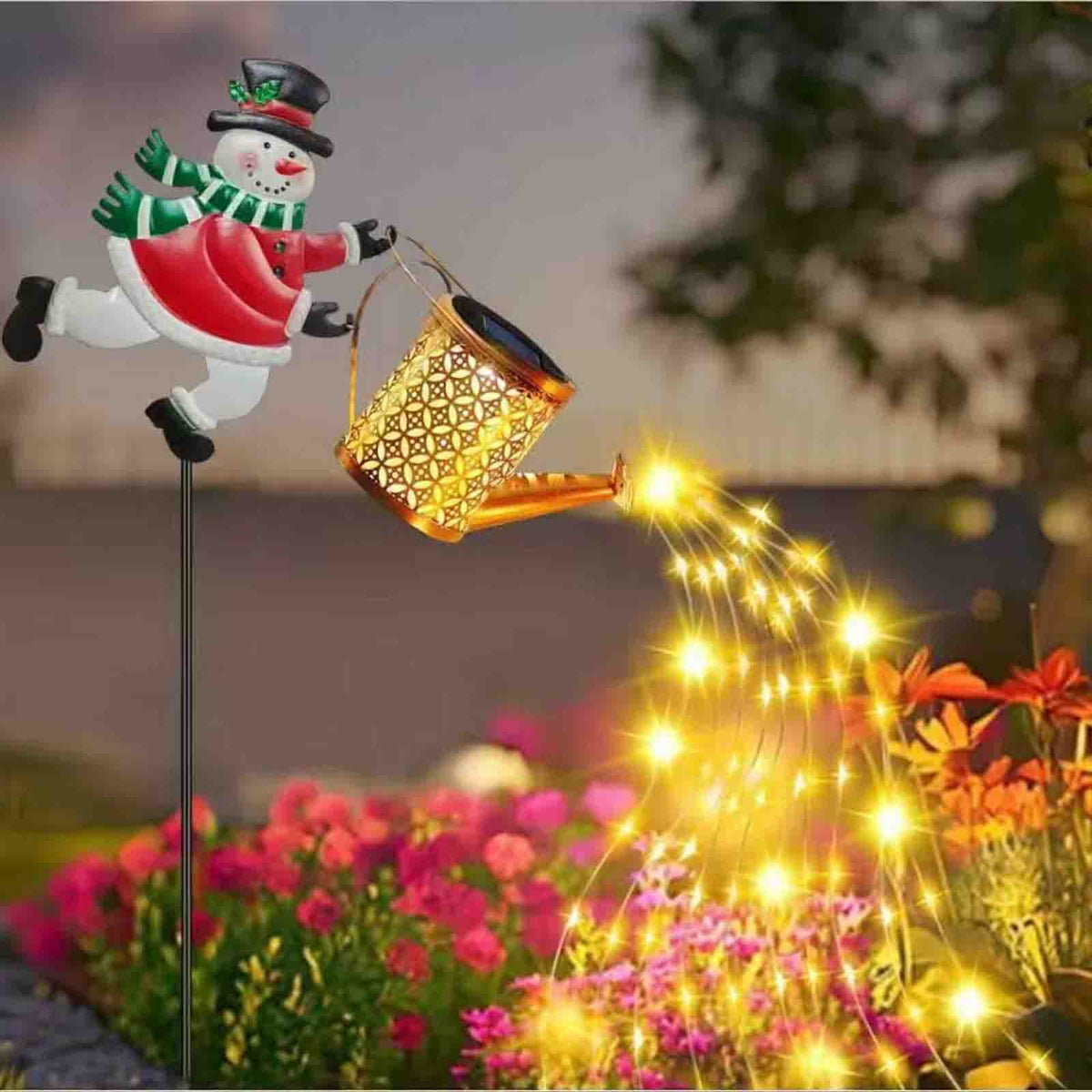 Stijggn Halloween Pumpkin Stake Solar Garden Lights, Waterproof Multi Branch Little Pumpkin Lantern Garden Stake Lights Outdoor Walkway Yard Garden Decoration