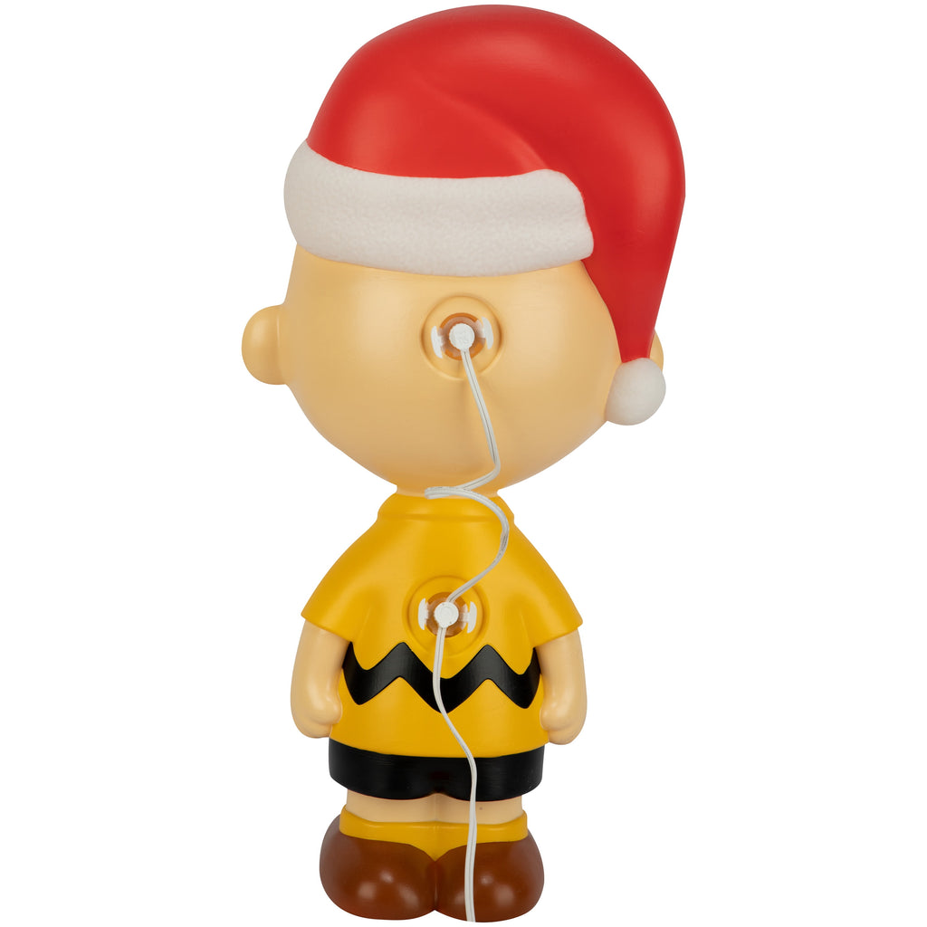 22 inch Lighted Christmas Charlie Brown Blow Mold with Santa Hat - Peanuts Outdoor Decor