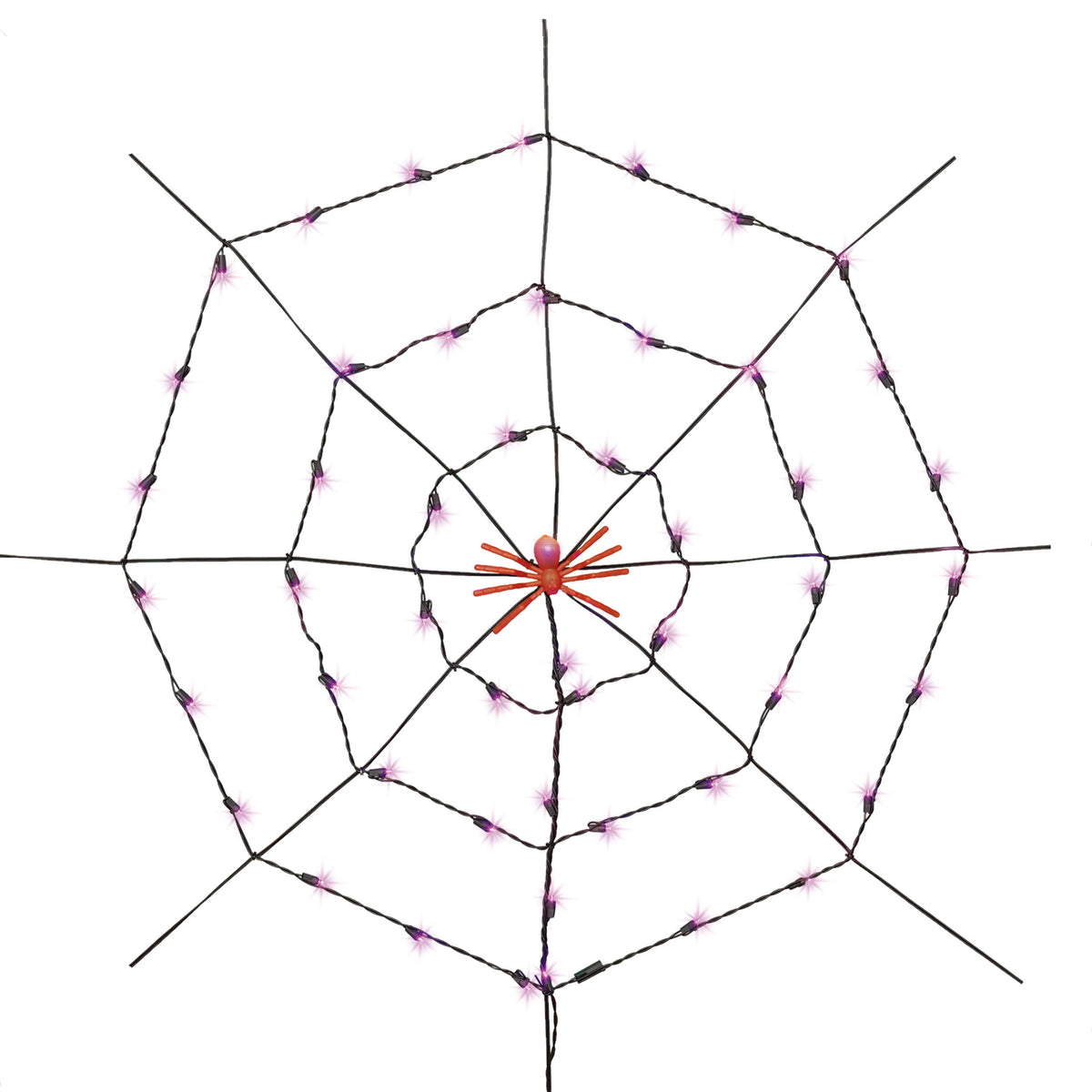 Indoor/Outdoor 50-Count LED Spider Web Lights, Purple, 5', Halloween by Way To Celebrate