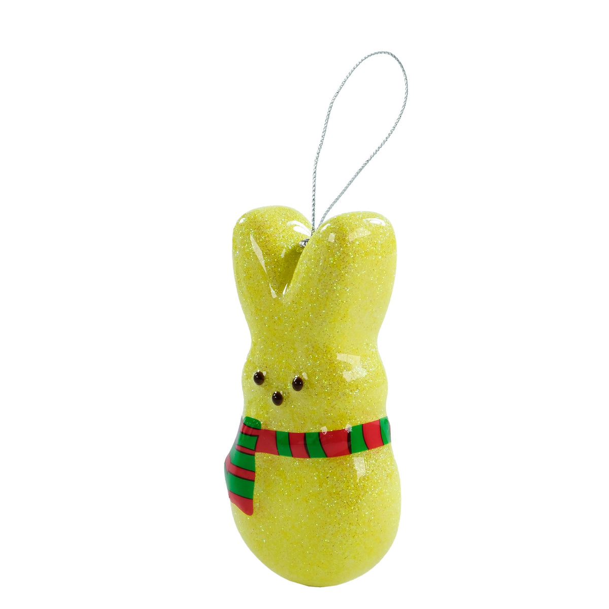 Peeps Yellow Bunny Christmas Ornament with Glitter Finish, 1 Piece