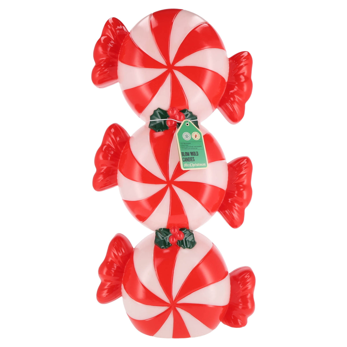 Mr. Christmas 24-inch Blow Mold Stacked Peppermint Candy